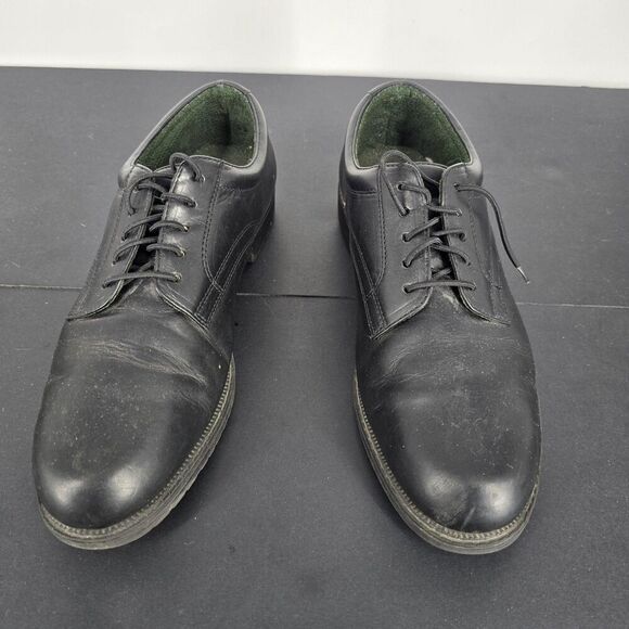 Dockers Oxford Shoes Mens 10M Black Leather Lace Up Uniform Work Dress Lug Sole main image 5